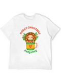 Hoggy Christmas Hedgehog Graphic T-Shirt