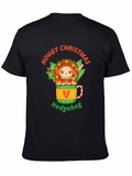 Hoggy Christmas Hedgehog Graphic T-Shirt