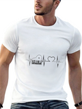 Piano Heartbeat T-Shirt - Music Lover Tee