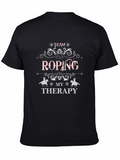 Team Roping My Therapy Graphic T-Shirt