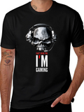 Skull Gamer T-Shirt - Cant Hear You Im Gaming