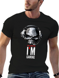 Skull Gamer T-Shirt - Cant Hear You Im Gaming