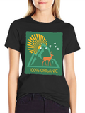 Organic Deer Graphic Tee