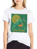 Organic Deer Graphic Tee