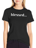 Blessed Graphic Tee - Black Casual Shirt