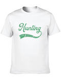 Hunting Graphic Tee - Black Cotton T-Shirt
