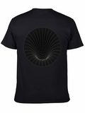 Abstract Grid Black Hole Graphic Tee