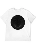 Abstract Grid Black Hole Graphic Tee