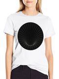 Abstract Grid Black Hole Graphic Tee