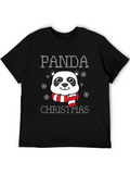 Panda Christmas T-Shirt - Holiday Cheer