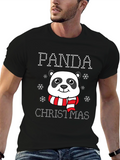 Panda Christmas T-Shirt - Holiday Cheer