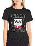 Panda Christmas T-Shirt - Holiday Cheer
