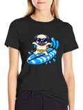 Surfing Pug T-Shirt - Cool Summer Vibes