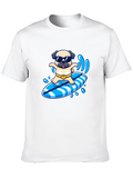 Surfing Pug T-Shirt - Cool Summer Vibes