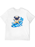Surfing Pug T-Shirt - Cool Summer Vibes