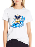Surfing Pug T-Shirt - Cool Summer Vibes