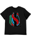 Abstract Initial T-Shirt - Bold Graphic Tee