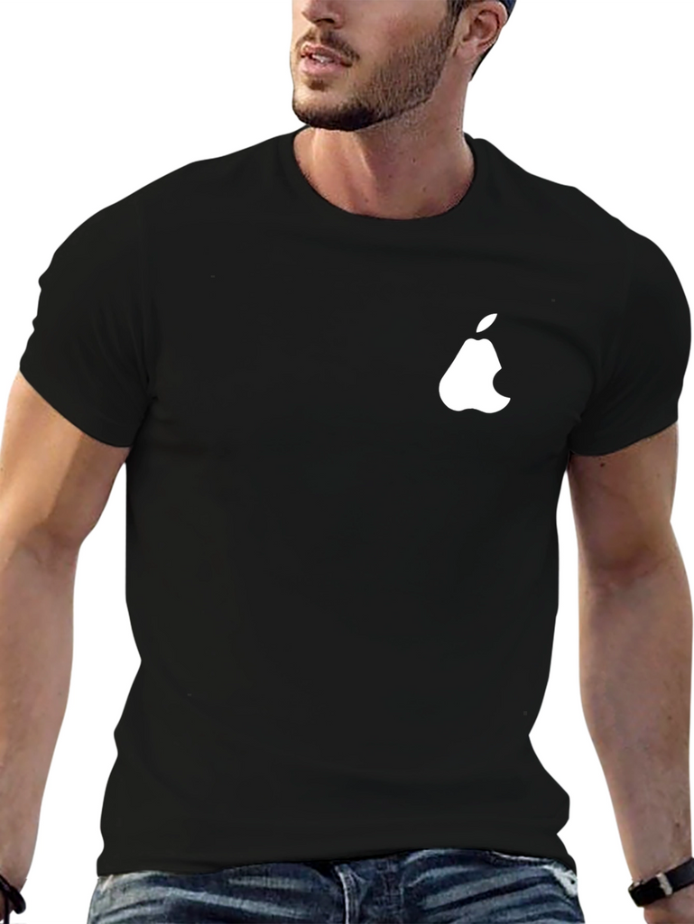 Black T-Shirt with Pear Logo