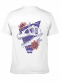Dinosaur Skull Graphic Tee - Black
