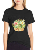 Succulent Plant Graphic T-Shirt