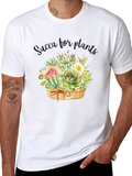Succulent Plant Graphic T-Shirt