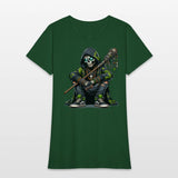 Urban Skull Shaman in Camo Hoodie with Tribal Staf