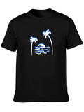 Sunset Palm Tree Graphic T-Shirt