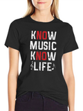Know Music Know Life Graphic Tee - Soft Cotton