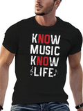 Know Music Know Life Graphic Tee - Soft Cotton