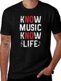 Know Music Know Life Graphic Tee - Soft Cotton