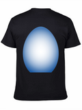 Mens Black T-Shirt with Egg Design