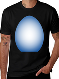 Mens Black T-Shirt with Egg Design