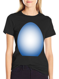 Mens Black T-Shirt with Egg Design