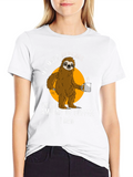 Coffee Sloth Graphic T-Shirt
