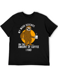 Coffee Sloth Graphic T-Shirt