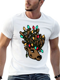 Reindeer Christmas Lights T-Shirt - Holiday Style!