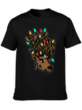 Reindeer Christmas Lights T-Shirt - Holiday Style!
