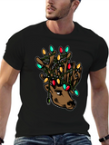 Reindeer Christmas Lights T-Shirt - Holiday Style!