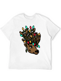 Reindeer Christmas Lights T-Shirt - Holiday Style!