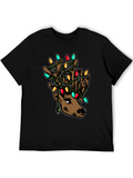 Reindeer Christmas Lights T-Shirt - Holiday Style!