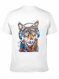 Wolf Headphones Black T-Shirt