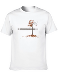Autumn Tree Graphic Black T-Shirt