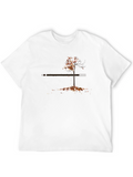 Autumn Tree Graphic Black T-Shirt