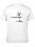 Autumn Tree Graphic Black T-Shirt