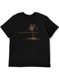 Autumn Tree Graphic Black T-Shirt