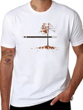 Autumn Tree Graphic Black T-Shirt