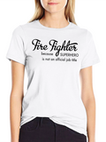 Firefighter Superhero Graphic T-Shirt