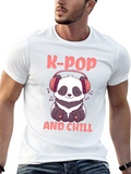 K-Pop and Chill Panda Graphic Tee