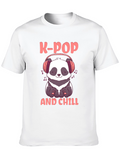 K-Pop and Chill Panda Graphic Tee