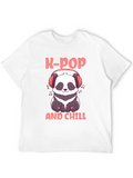 K-Pop and Chill Panda Graphic Tee